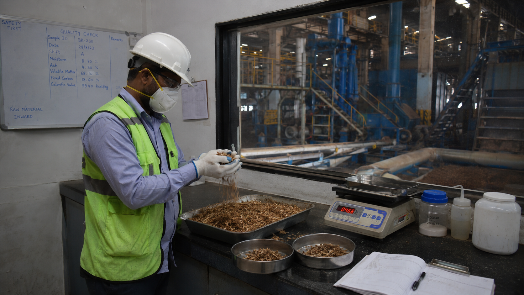 Biochar quality testing laboratory