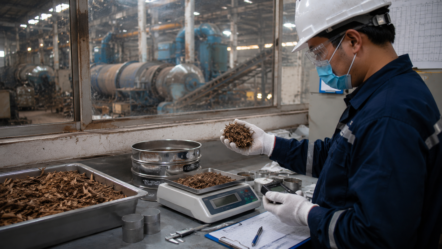 Biochar moisture and sample testing in lab