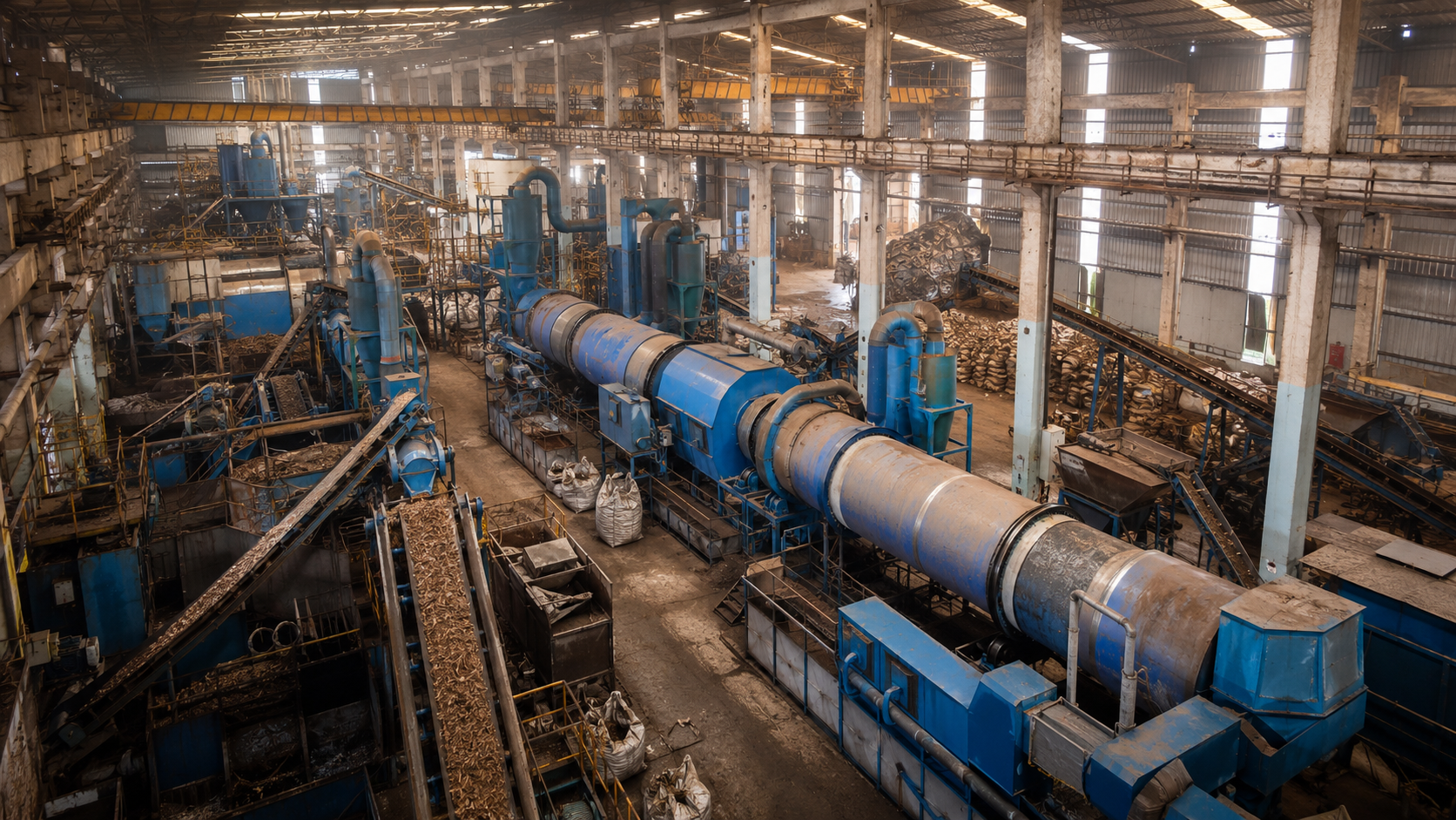 Large-scale biomass carbonization system