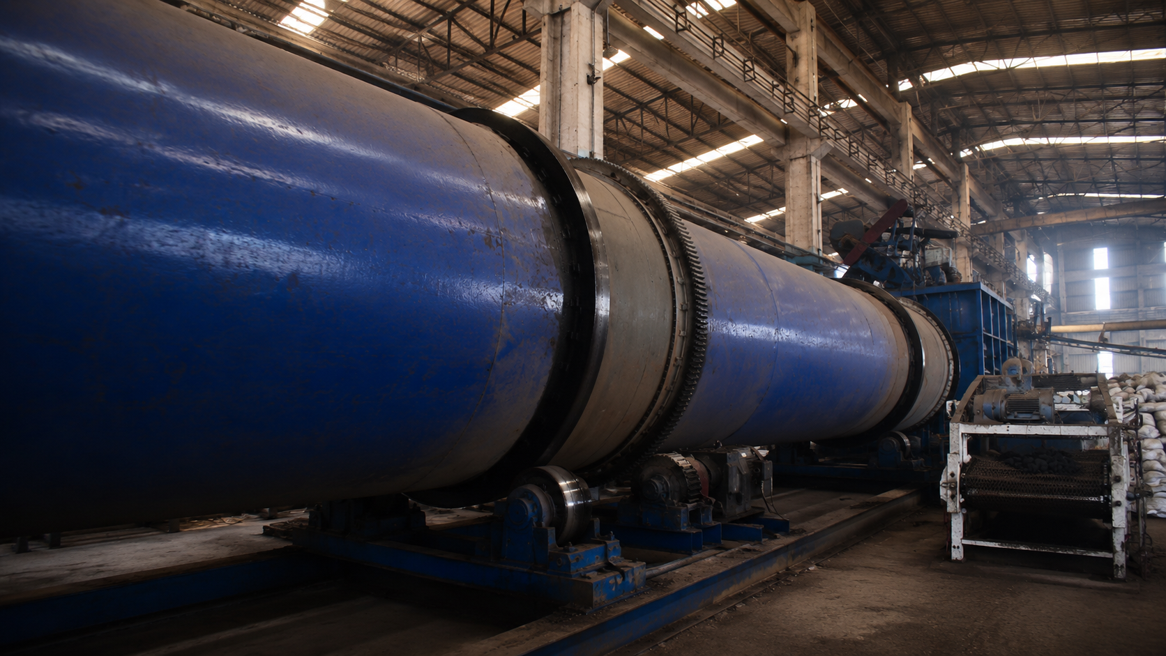 Industrial rotary dryer and carbonization kiln — scale manufacturing vision