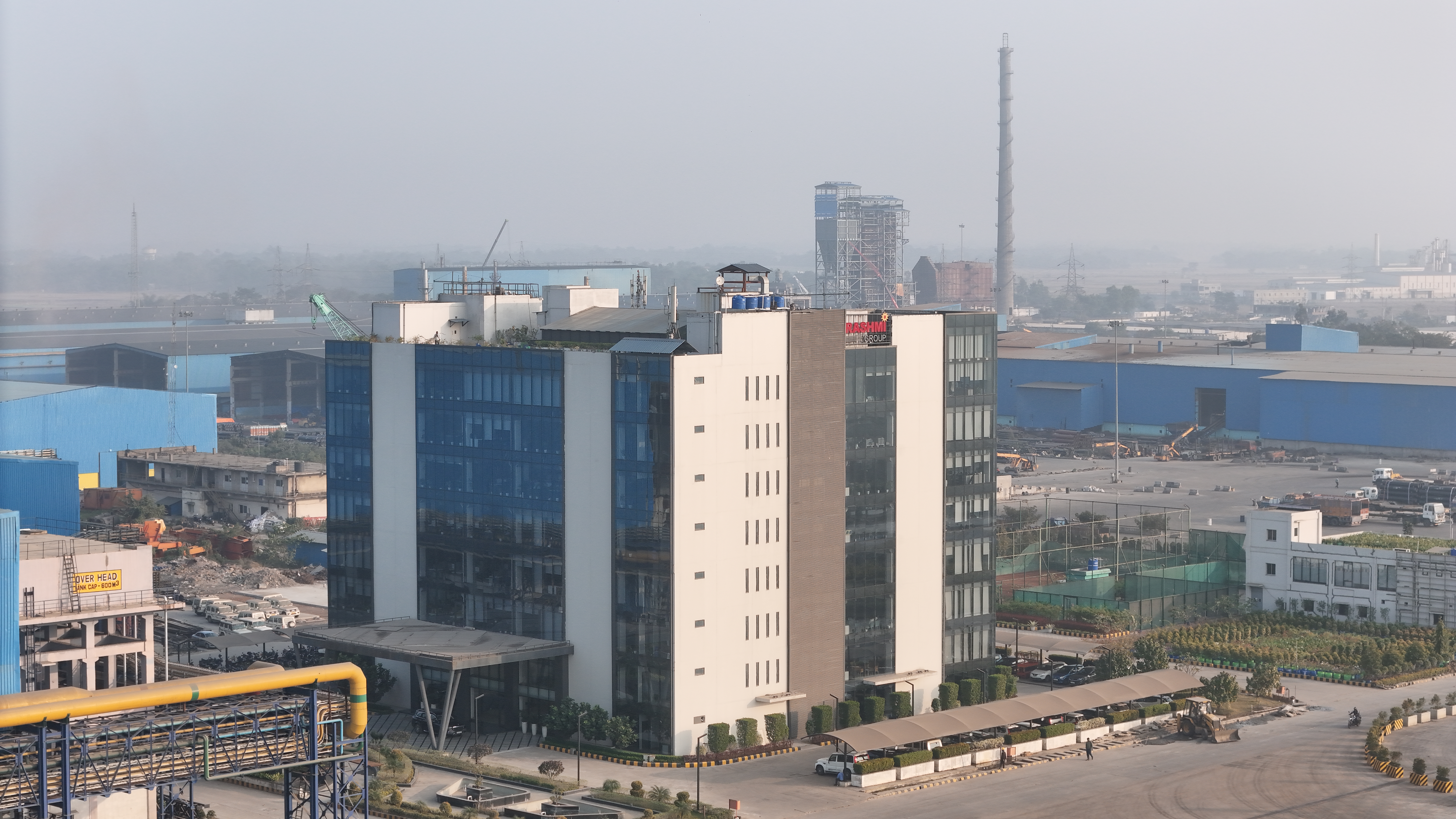 Aerial view of Rashmi biomass manufacturing facility