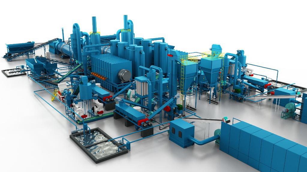 Processing machinery at the production facility