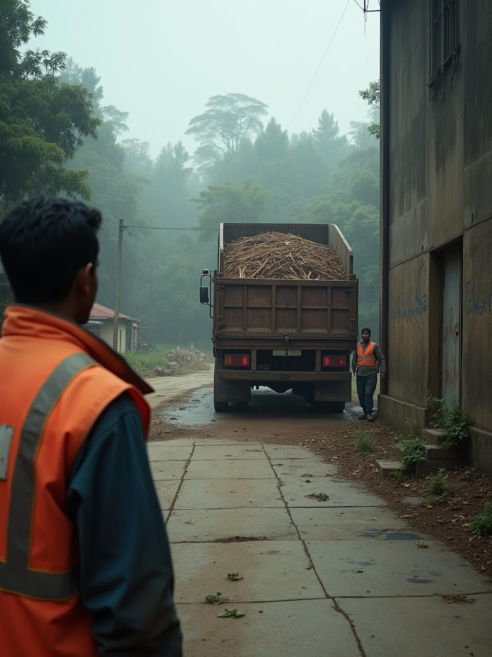 Incoming mill residues inspected at the plant gate
