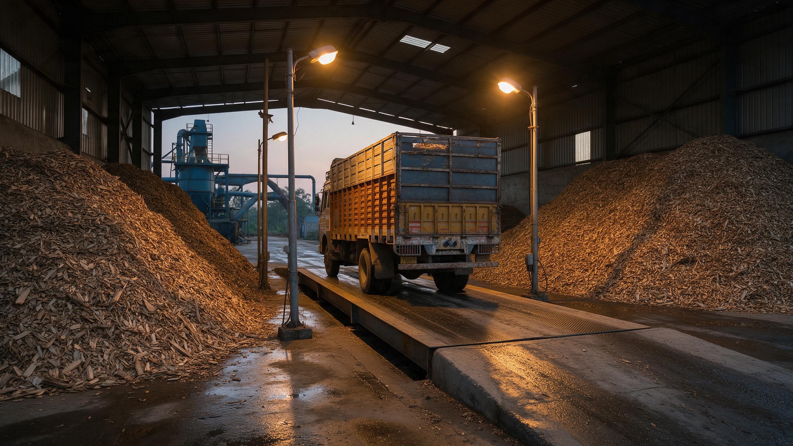 Segregated raw material storage yard
