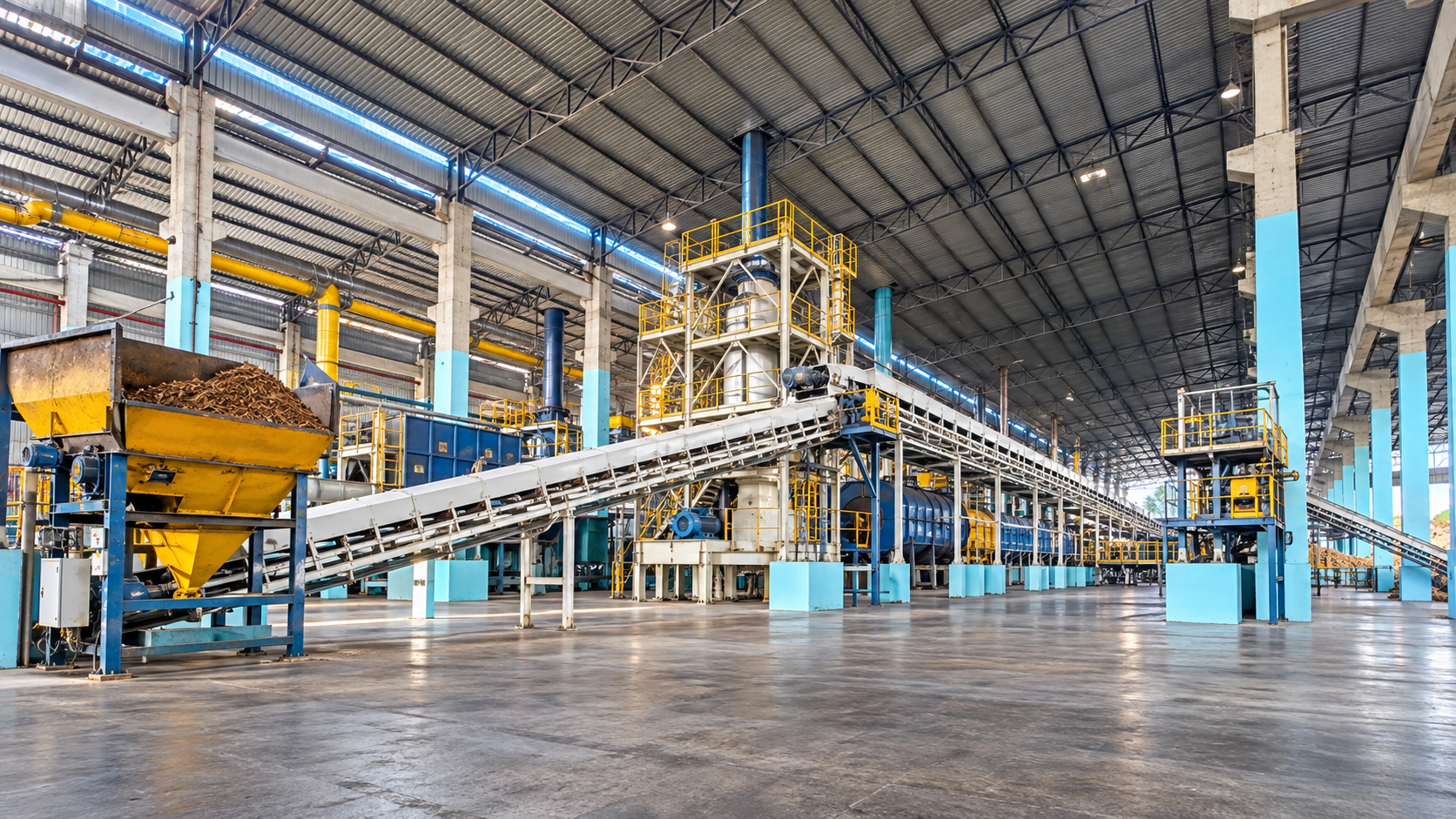 Large-scale biomass carbonization system at the Rashmi 6 Paradigm mill