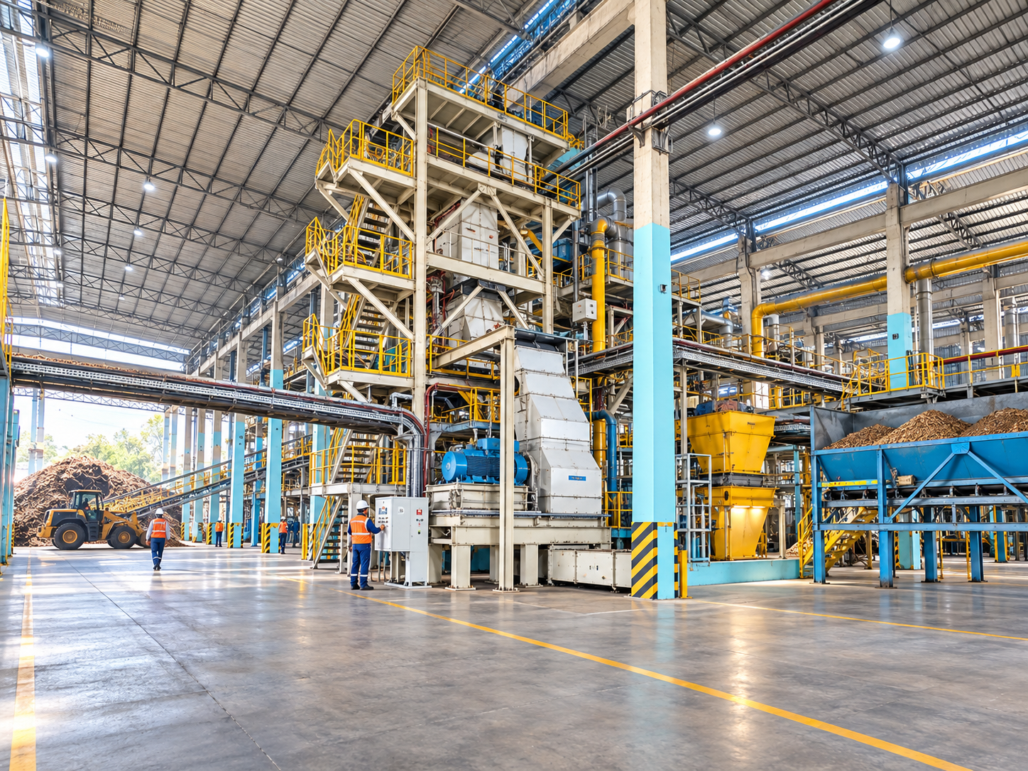 Operations floor inside the mill hall